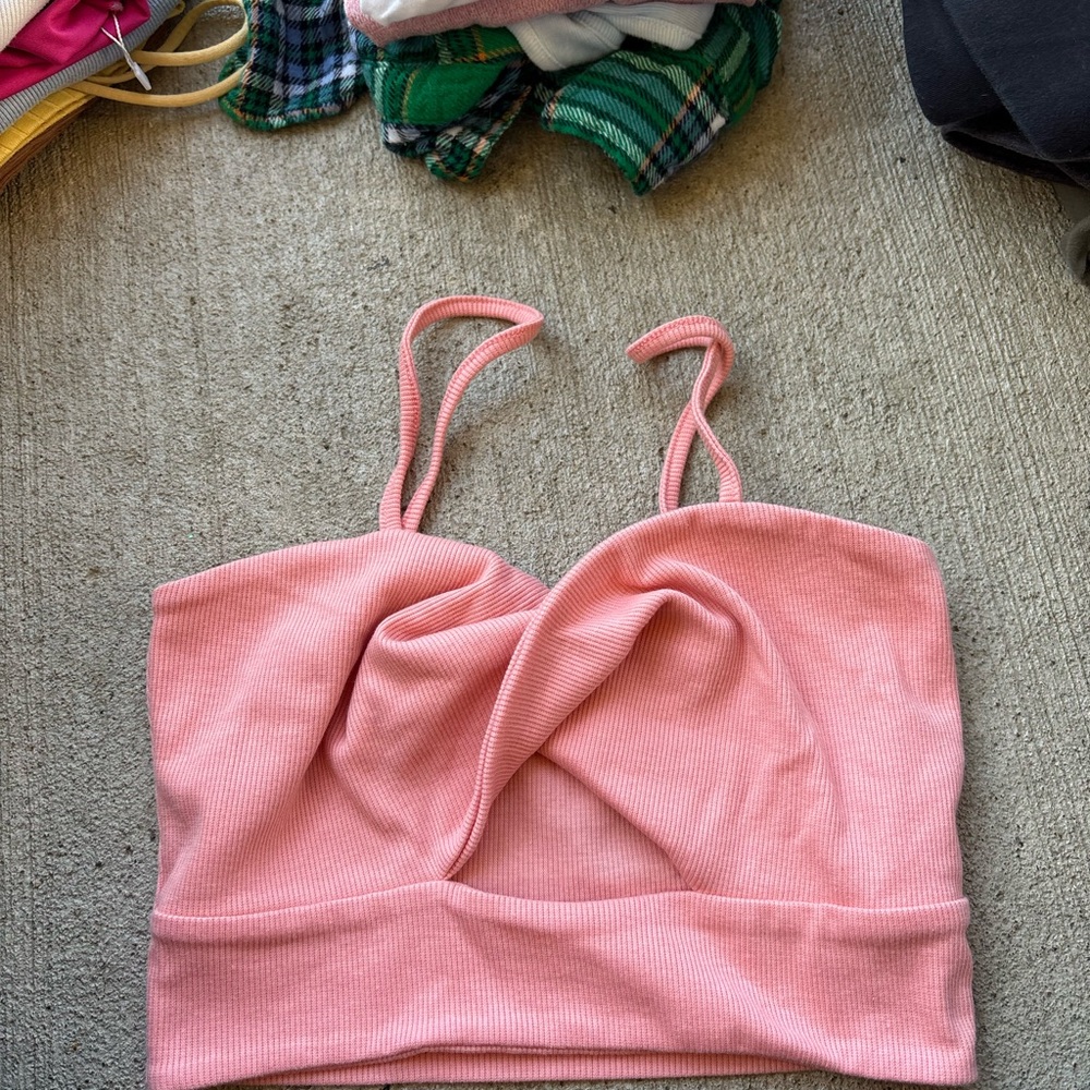 SHEIN Pink Ribbed Top